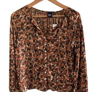 GAP Women's Autumn Floral Blouse - NWT